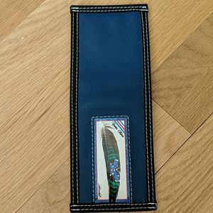 Blue Vinyl Blue Butterfly Billfold